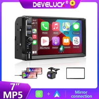 2 din 7 touch screen mp5 player car radio apple carplay android auto stereo receiver usb iso audio system headunit bluetooth