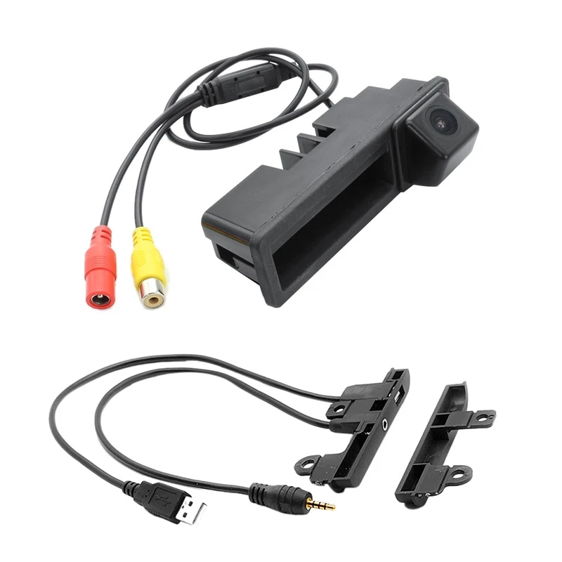 

2 Set Car Accessories: 1 Pcs Car Rear View Camera Parking Reverse Camera & 1 Set 2 DIN Car Radio Stereo Fascia Dash Kit