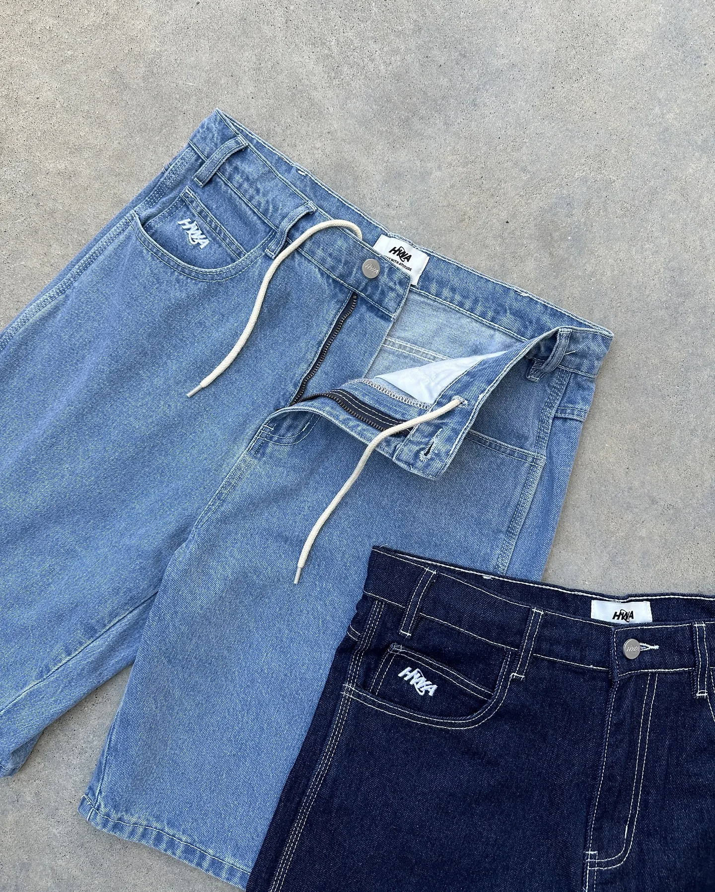 BiggOrange Ретро широкие джинсовые шорты мужские