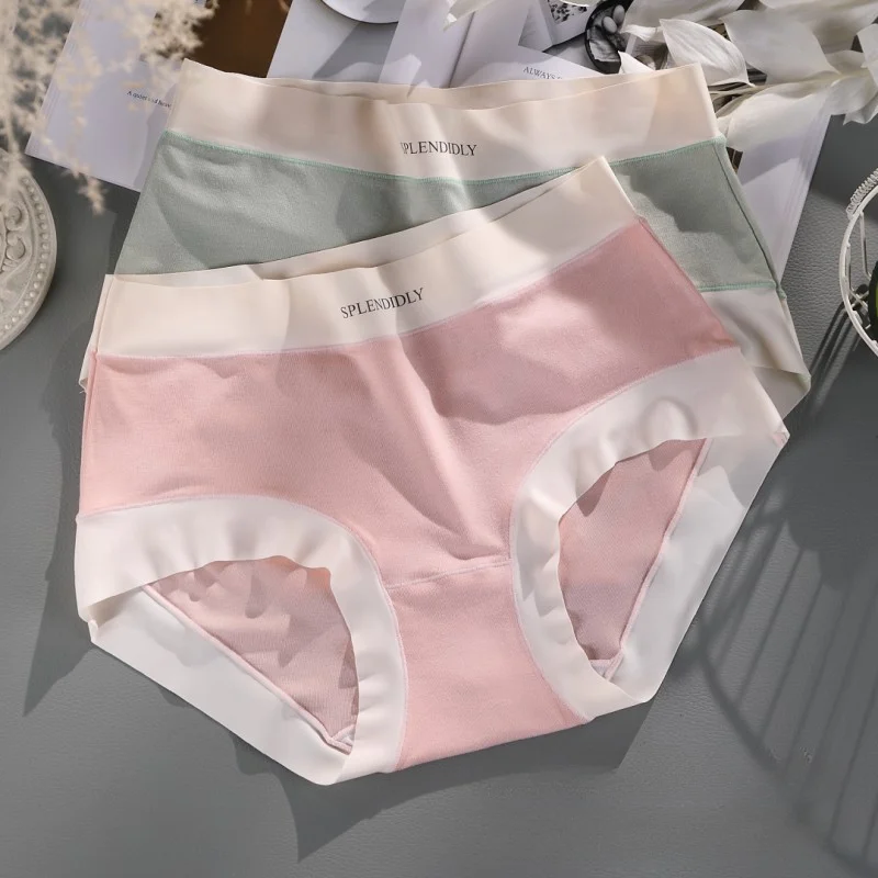 Invisible Panties Women Seamless Briefs Female Underpants Ultra-thin Underwear High Rise Panties Solid Comfy Lingerie Ice Silk