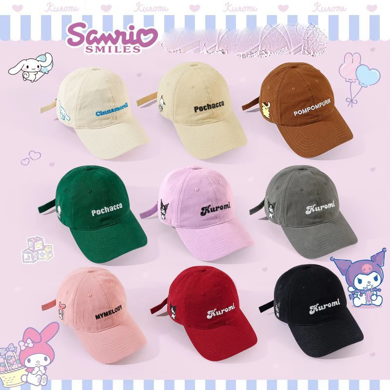 

Kawaii Sanrios Kuromi Cinnamoroll мой Мелодия помпон Пурины понравило весенняя и осенняя остроконечная шапка для девушек зимняя шапка Милая мультяшная