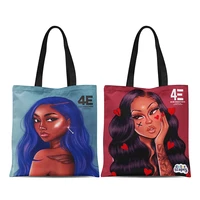 new funny cool girls printed canvas bags multiple styles reusable shopping shoulder baghigh quality art unisex travel bag