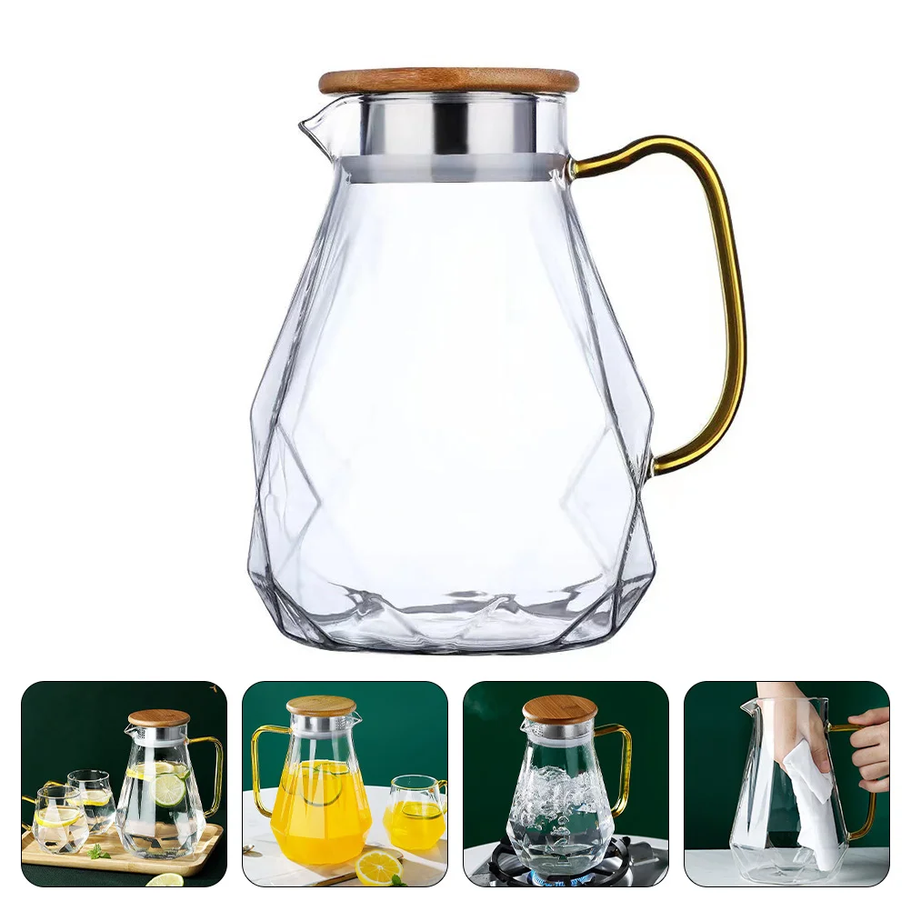 

Water Jar Soda Fridge Borosilicate Glass Nightstand Set Cold Water Bottle Fruit Glass Water Jug Hot Water Jug