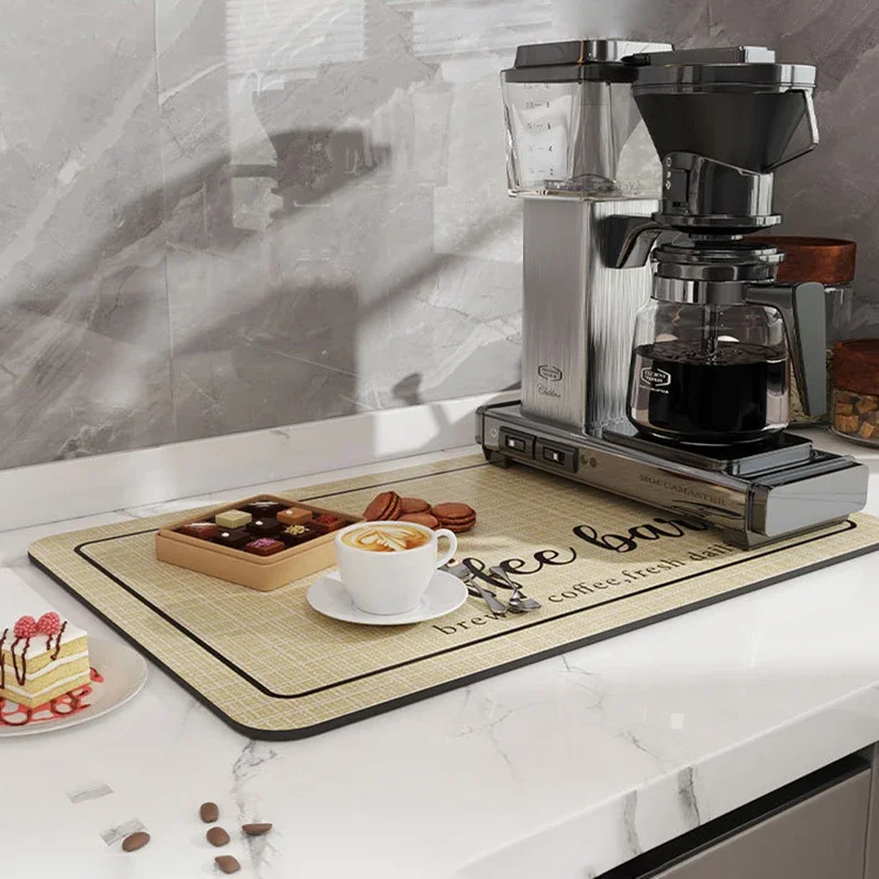 Суперабсорбирующий Коврик Для Кофе Быстросохнущий Кухонной Мойки Экологически