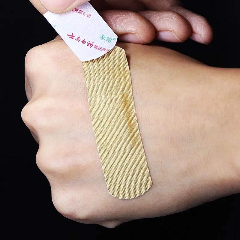 

100Pcs Band Aid First Aid Bandage Breathable Hemostasis Cushion Adhesive Wound Dressing Emergency Kit