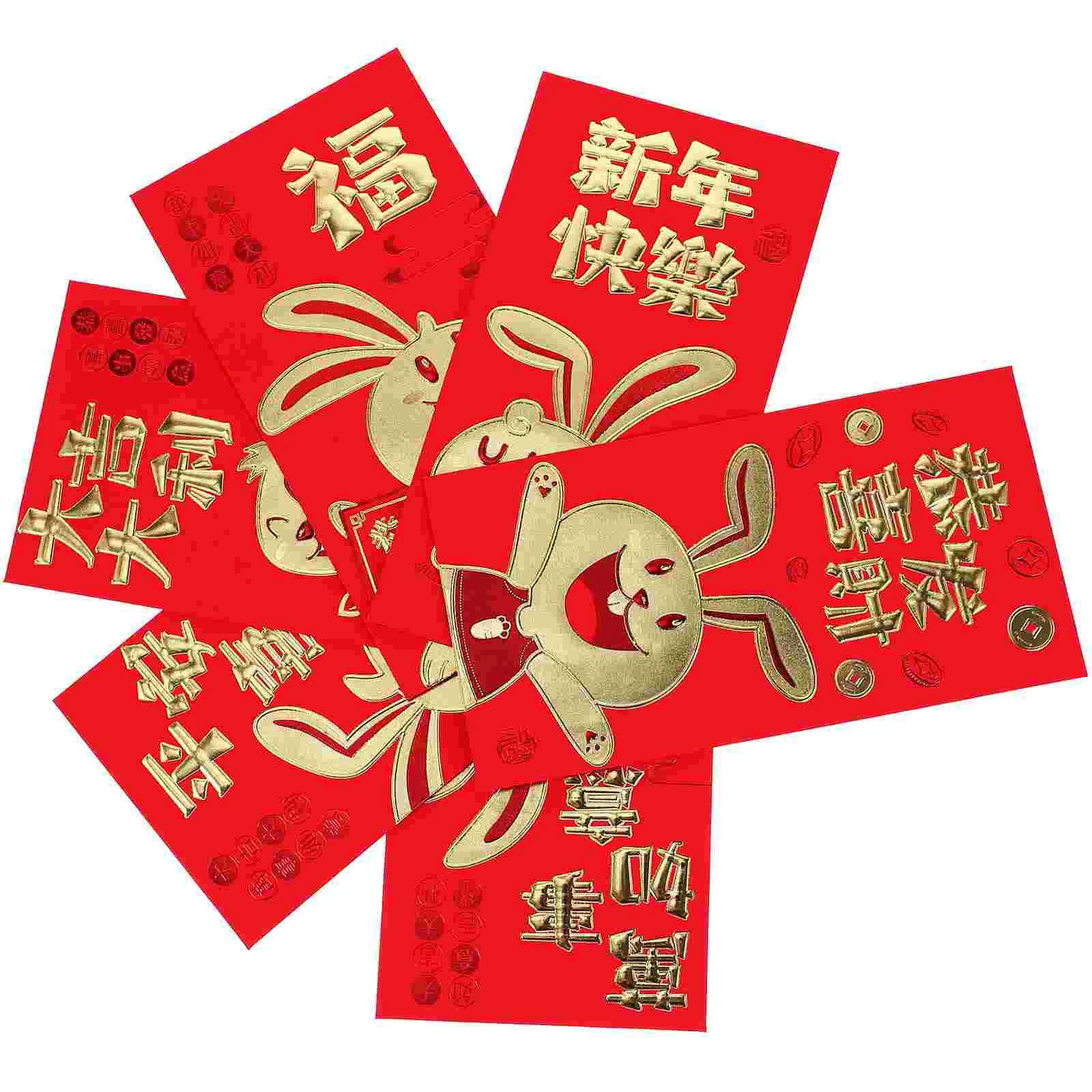 

Red Money Year Packet New Envelope Chinese Packets Traditional Envelopes Pocket Rabbit See Gifts Spring Festival Bao Hong Gift