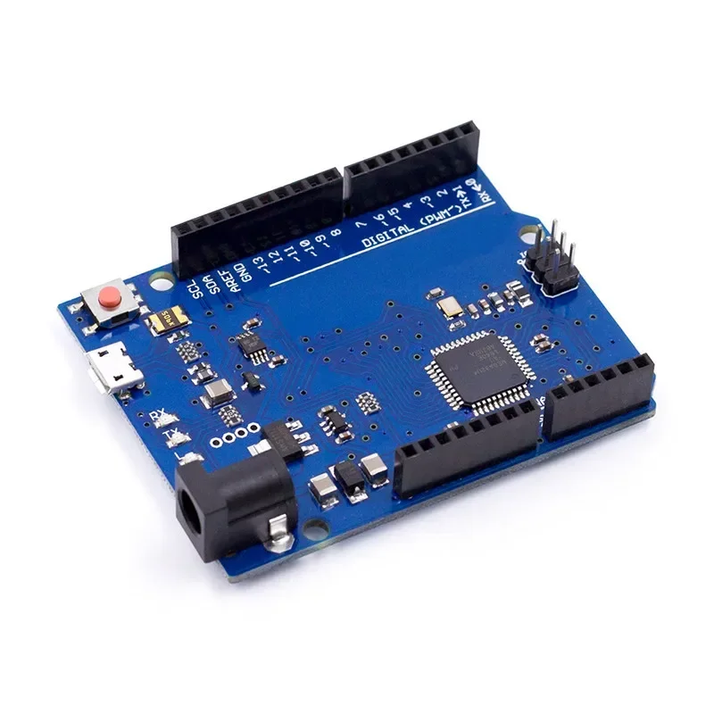 Фото Оригинальная макетная плата микроконтроллера Atmega32u4 с USB-кабелем, совместимая с стартовым комплектом Arduino DIY №1