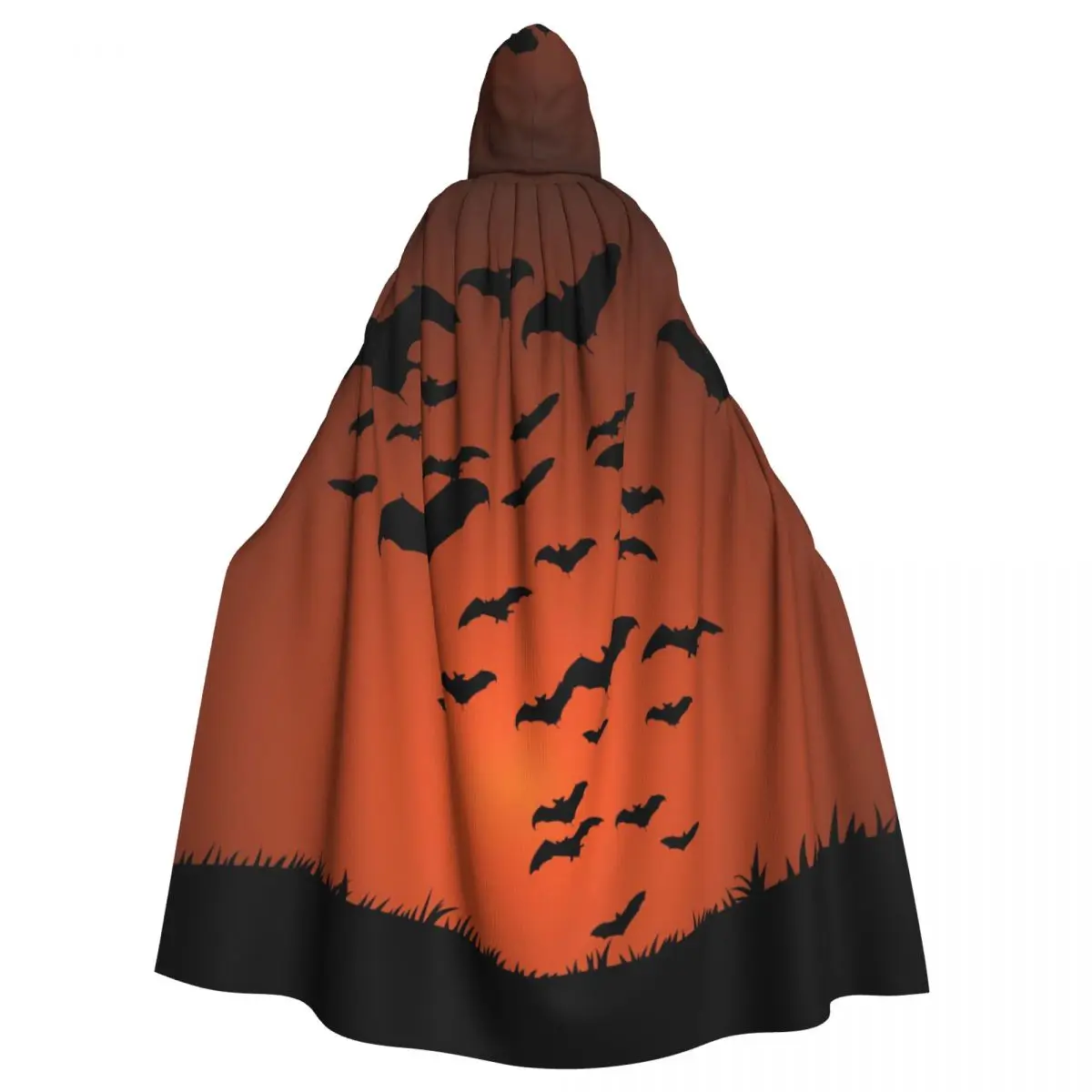 

Adult Cloak Cape Hooded Black Flying Bat Medieval Costume Witch Wicca Vampire Elf Purim Carnival Party