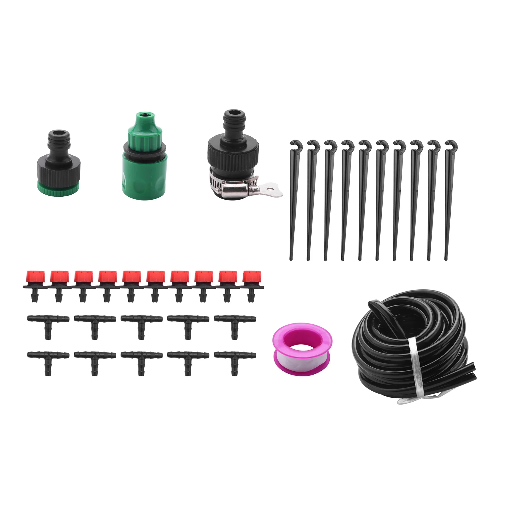 

82ft Mini-Drip Irrigation Kits Garden Irrigation kit 1/4 inch Blank Distribution Tubing Irrigation Sprinkler System Kit DIY P
