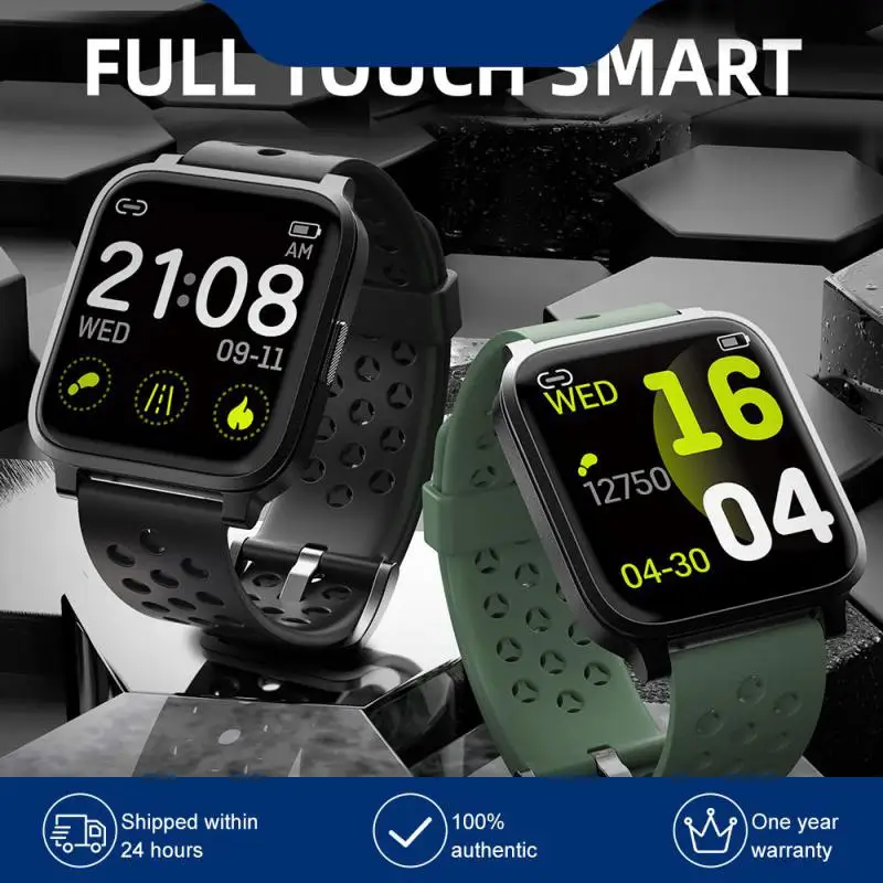 

Водонепроницаемые спортивные Смарт-часы с цветным экраном, силиконовые часы с низким энергопотреблением, динамический пульсометр, смарт-б...