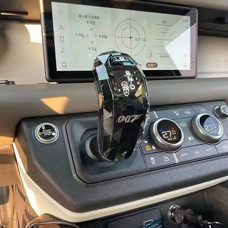 

Замена ручки переключения передач с настоящим кристаллом для Land Rover Range Rover Defender 90 110 2020-2024, крышка головки переключения передач