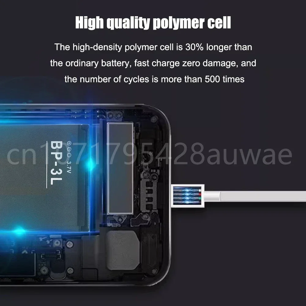 BP-3L BP3L BP 3L литий-ионный аккумулятор для Nokia 710 610 510 303 603 3030 BL3L BL аккумуляторы