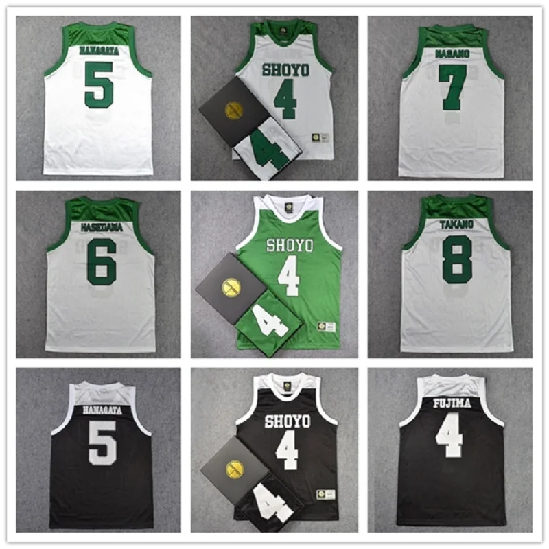 

BG basketball jerseys SHOYO 8 TAKANO 4 FUJIMA 5 HANAGATA 6 HASEGAWA jersey Outdoor sportswear training Hip-hop culture dark blue