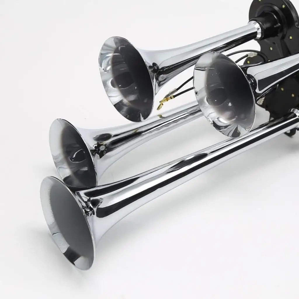 

Automobile SUV Van 4-Trumpet Train Air 12V/24V 150db Compressor