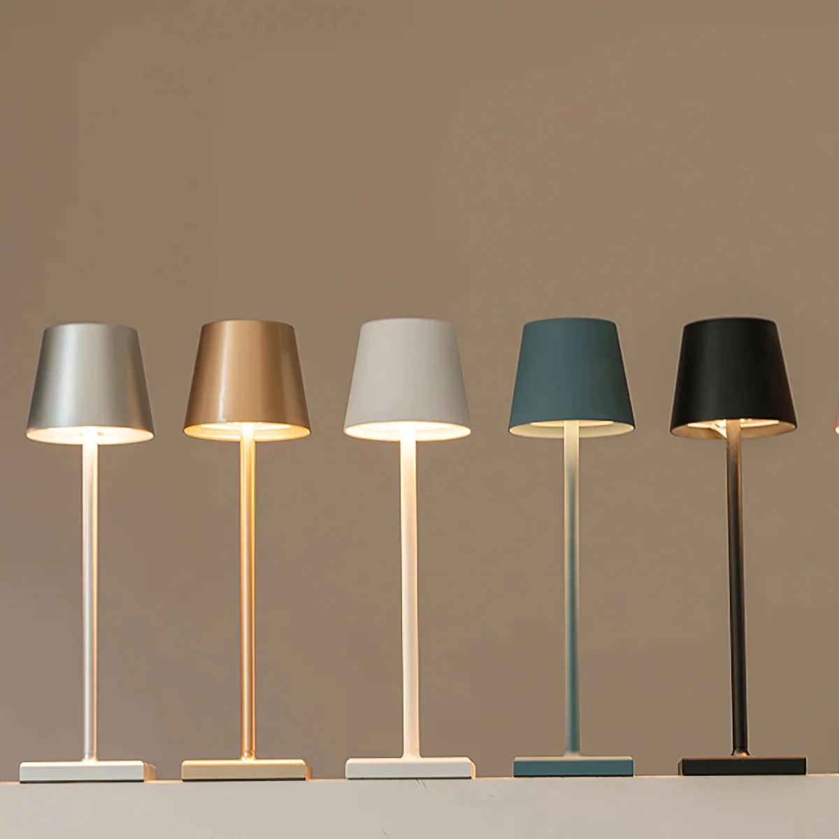 

Portable Table Lamp LED Bedside Lights Rechargeable Modern Wireless Desk Lamp Night Light for Study Room Decor Camping Lamp