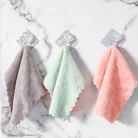 3pcs microfiber cleaning cloths wiping rags double layer absorbent dishcloth soft household cleaning towels kitchen towels