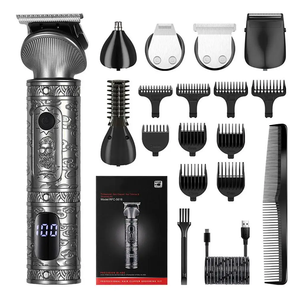 

Hair Cutting Machine Hair Clippers Rechargeable Beard Shaver Professional Electric Hair Trimmer For Men Barber Multifunctional