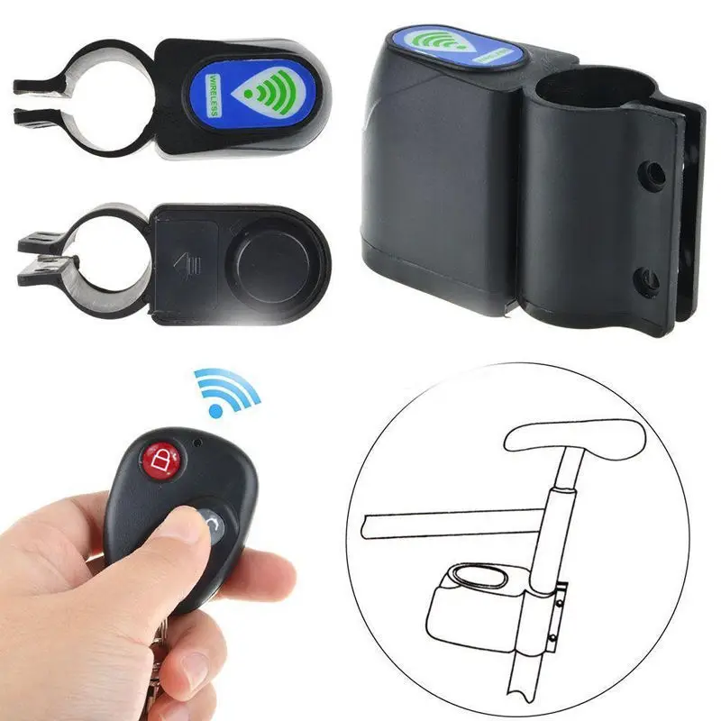 

Smart Wireless Remote Control Bike Alarm Siren Shock Vibration Sensor Cycling Lock Anti-Theft Guard Burglar Alarm