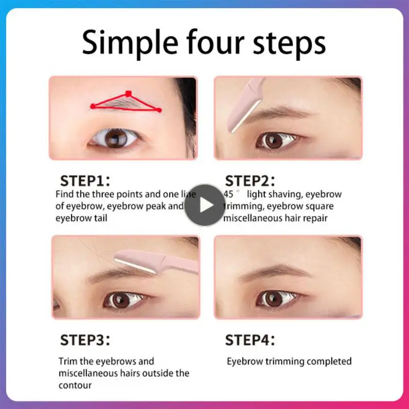 

Multicolor Foldable Candy Eyebrow Trimmer Sharp Net Pattern Eyebrow Scraper Eyebrow Trimmer Beauty Tool