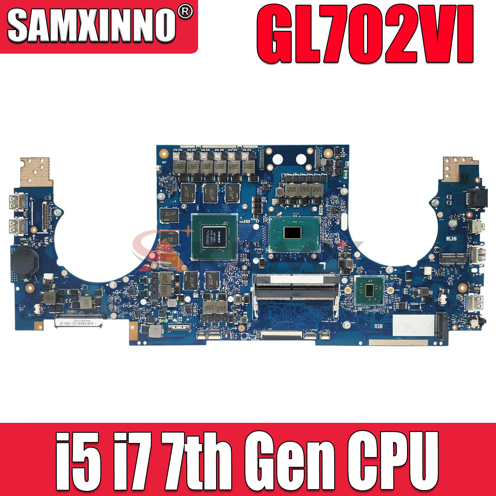 

GL702VI Mainboard for ASUS ROG Strix GL702V S7V S7VI Laptop Motherboard W/I5-7300HQ I7-7700HQ GPU GTX1080/8G 100% tesk work