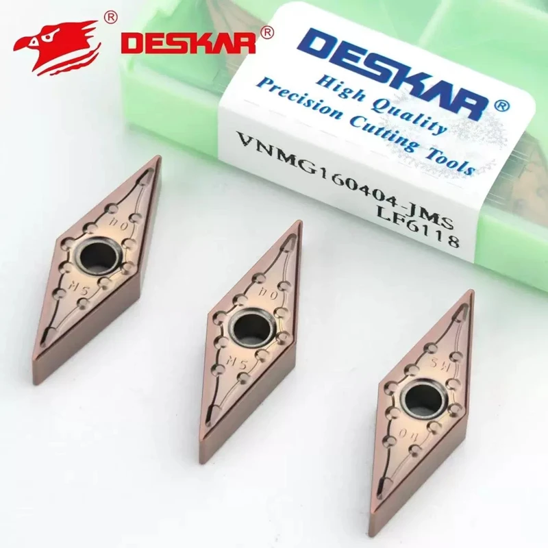 

Deskar 100% оригинал Vnmg160404 Vnmg160408 Hs Jms Ma Ms Lf6118 Lf6018 Токарный станок с ЧПУ Токарные твердосплавные инструменты Режущие внешние круглые вставки с ЧПУ для нержавеющей стали