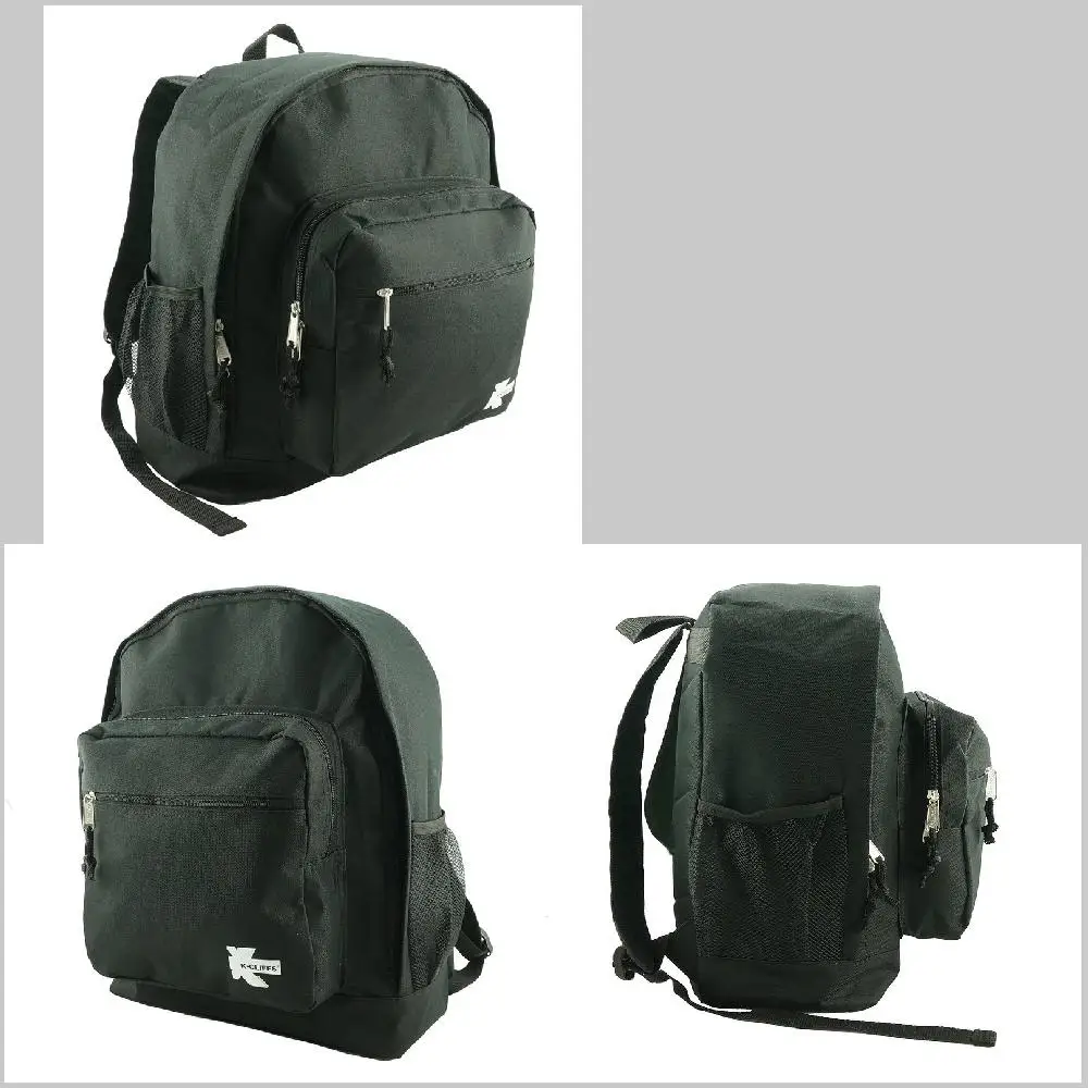 

Large Durable Classic Black Lightweight Backpack for Students: Perfect for School, Travel and Anymore Adventures!