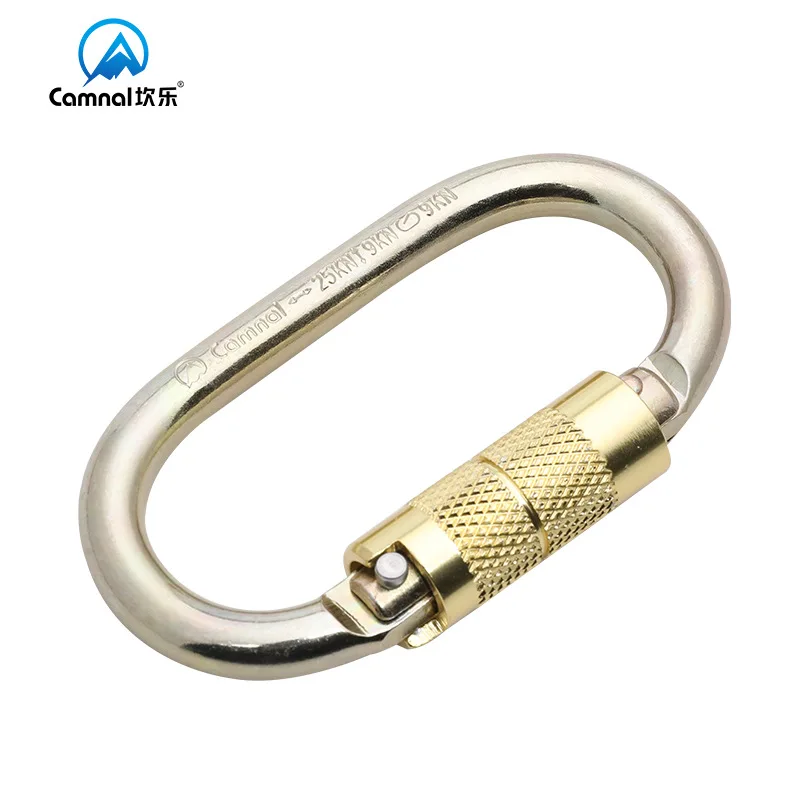 

Outdoor rock climbing automatic main lock mountaineering speed drop safety latch rescue high-altitude operation O-type main lock
