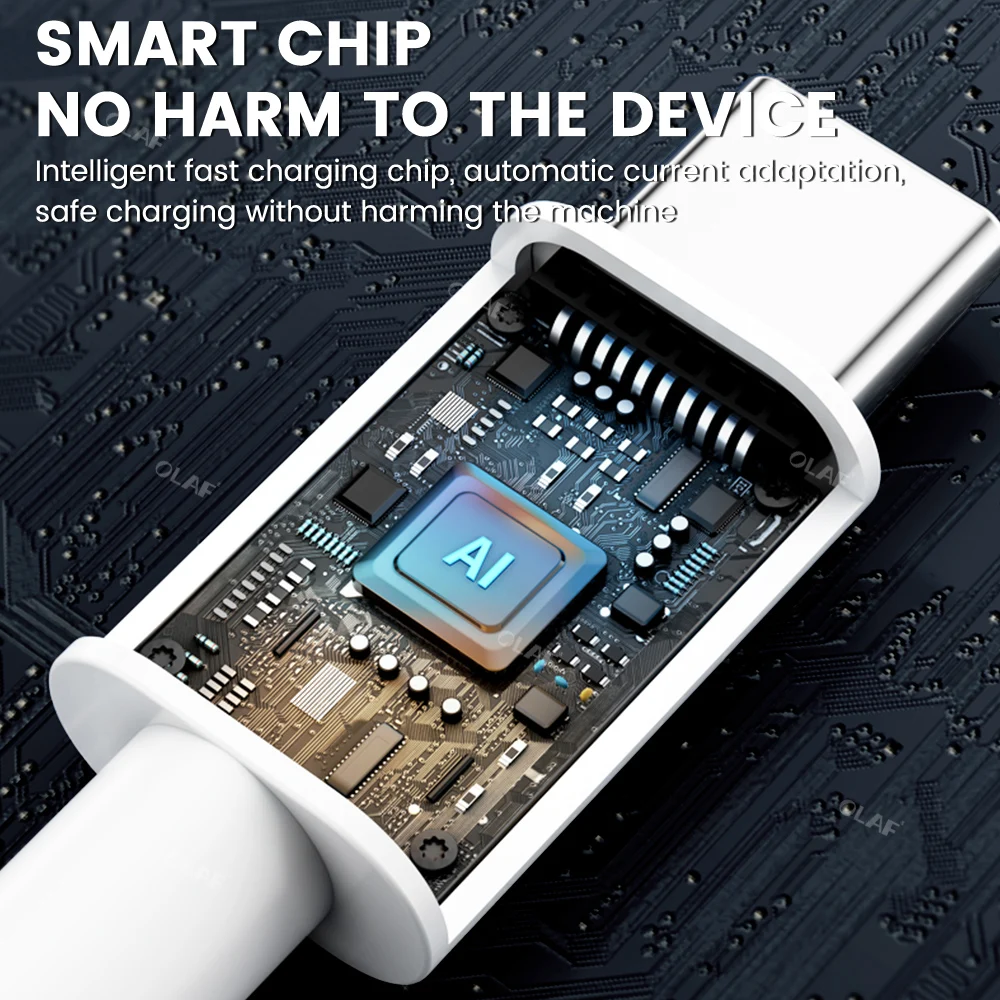 Кабель USB OLAF 6A кабель типа C для суперзарядки Huaweo Mate 40 50 Xiaomi 11 10 Pro OPPO R17 шнур
