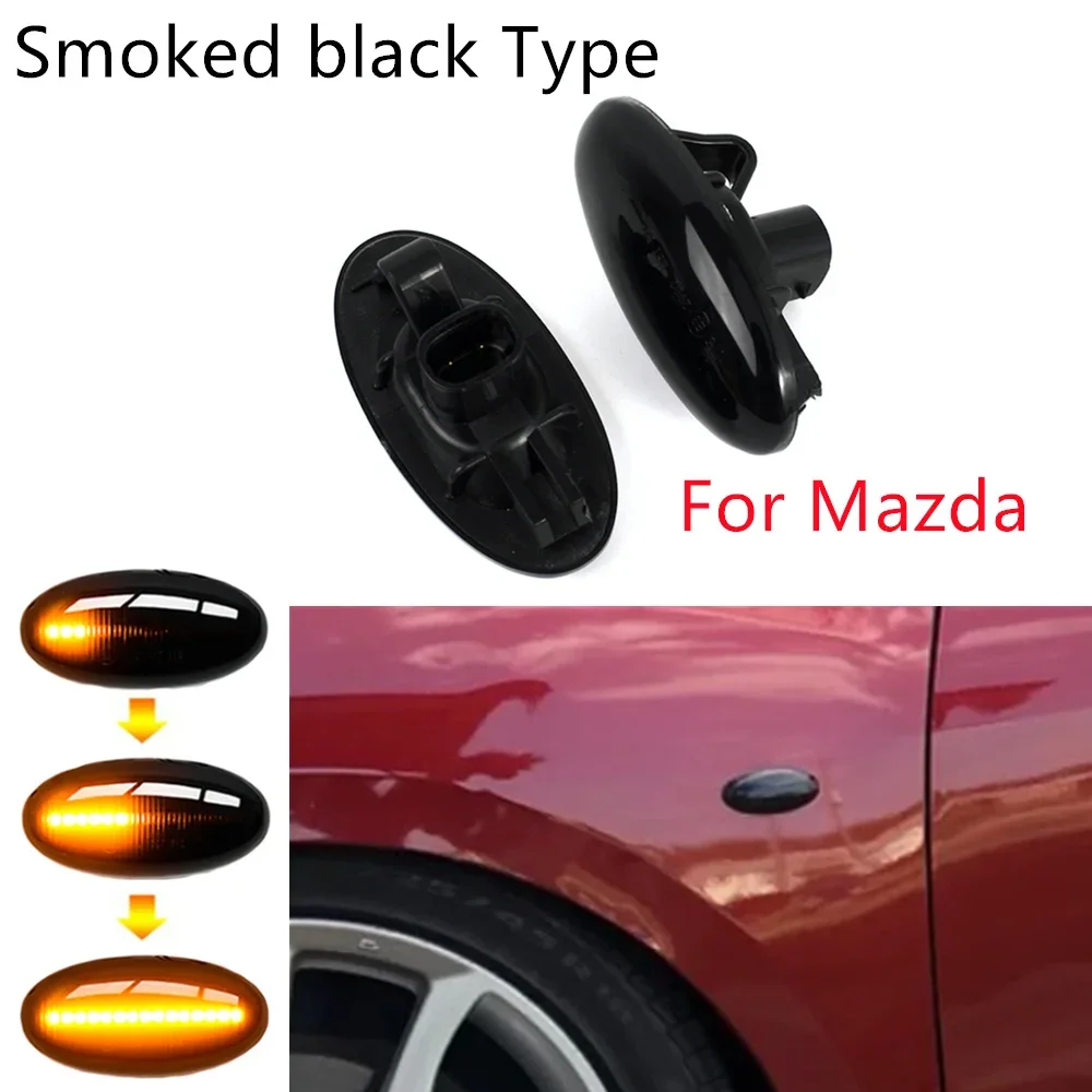 2 шт. динамический указатель поворота со светодиодной подсветкой для Mazda 3 5 6 BT-50 DY