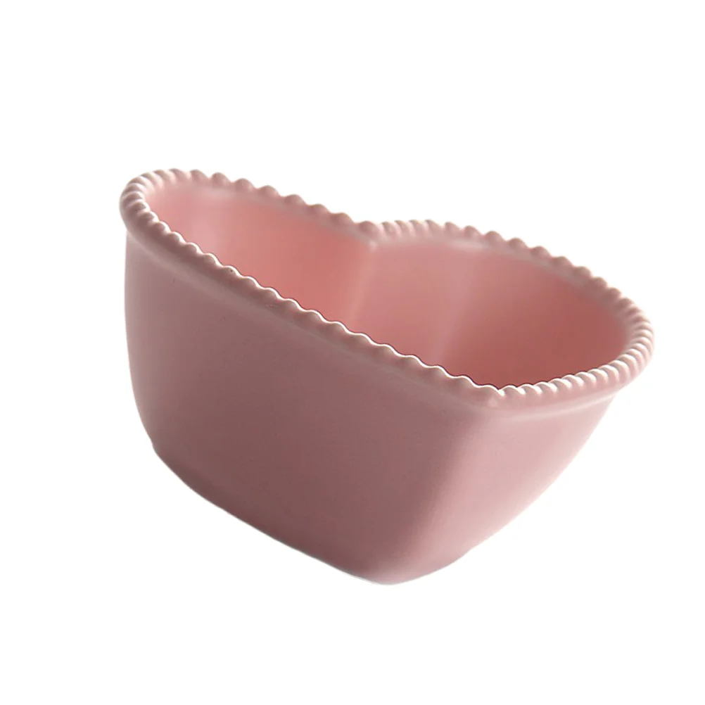 

Bowl Bowls Heart Ceramic Dish Dessert Salad Shaped Appetizer Sauce Plate Snack Cereal Deep Pasta Fruit Serving Mixing Dishes
