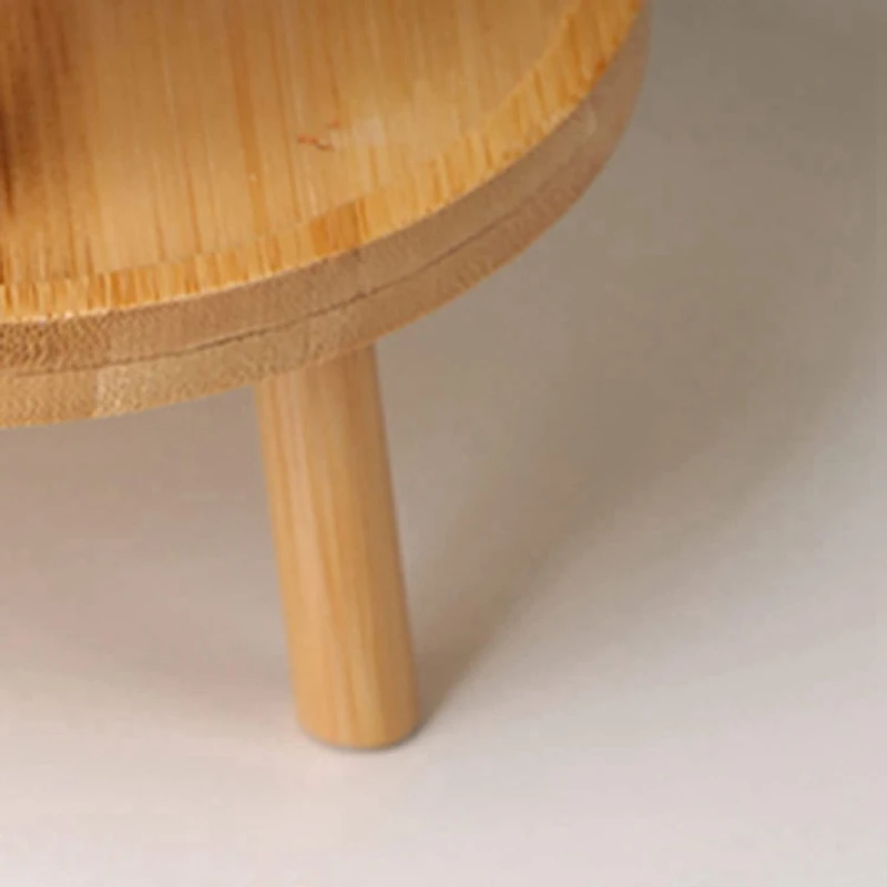 

Wooden Plant Stand Flower Pot Base Holder Stool High Stool Balcony Succulent Round Flower Shelf For Indoor