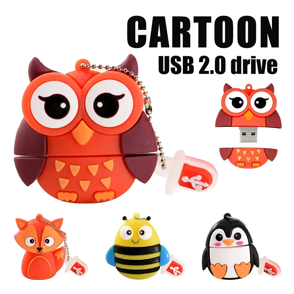 USB-флеш-накопитель с милыми мультяшными животными и пингвинами 2 0 32 ГБ