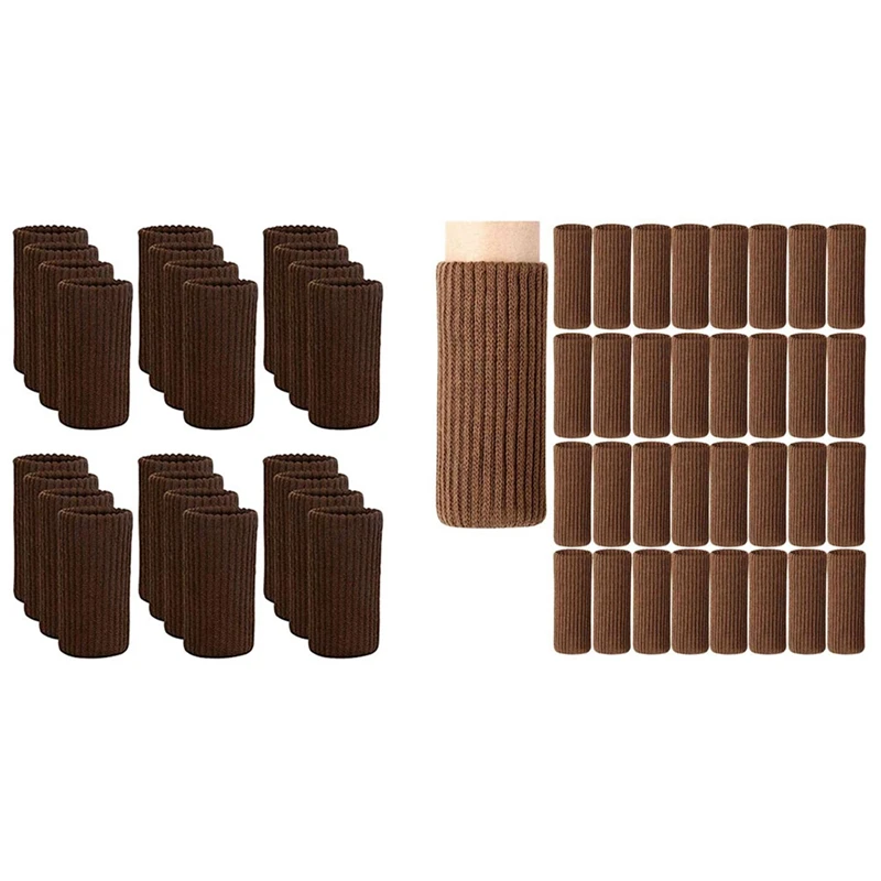 

56 Pcs Chair Leg Socks Knitted Socks Leg Floor Protectors Furniture Table Feet Covers, 24 Pcs 11.5 X 3Cm & 32 Pcs 10Cm