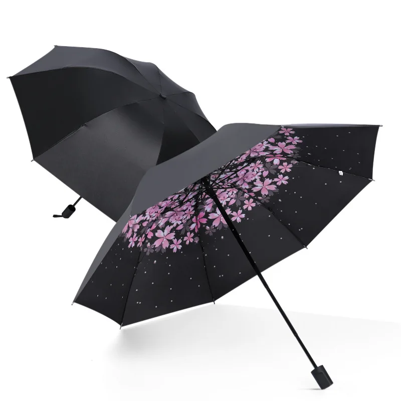 

Outdoor Automatic Sun Folding Umbrella 8 Ribs Travel Rain Windproof Multi-color Starry Reverse Umbrella UV Protection Parasol