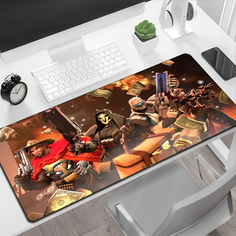 Коврик для мыши Overwatch D.va, резиновый нескользящий коврик для мыши размером 40x90