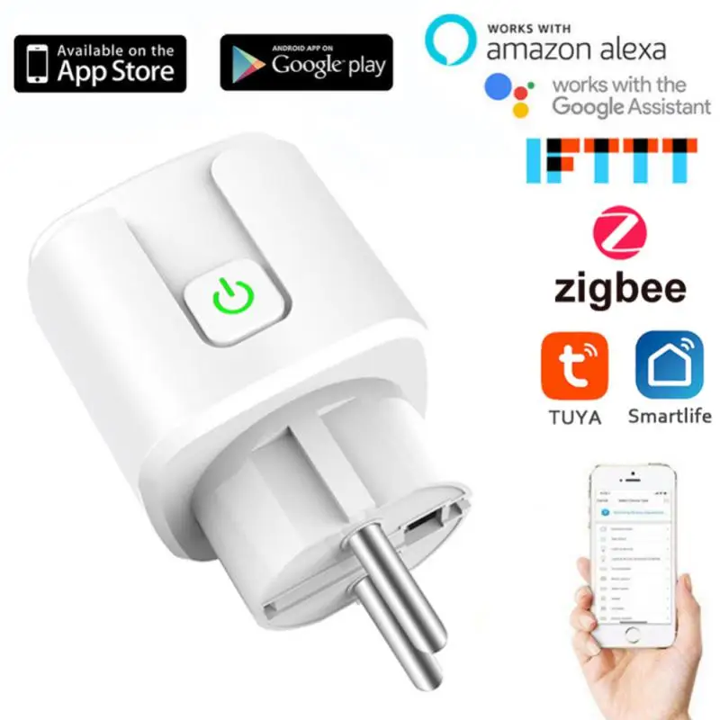 

Смарт-розетка Tuya ZigBee, 20 А, с голосовым управлением