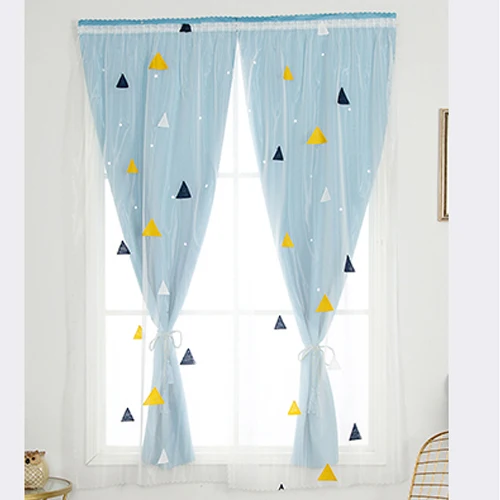 

self-adhesive curtains for bedroom kitchen balcony Net Red Curtains blackout curtains curtains for living room embroidered tulle