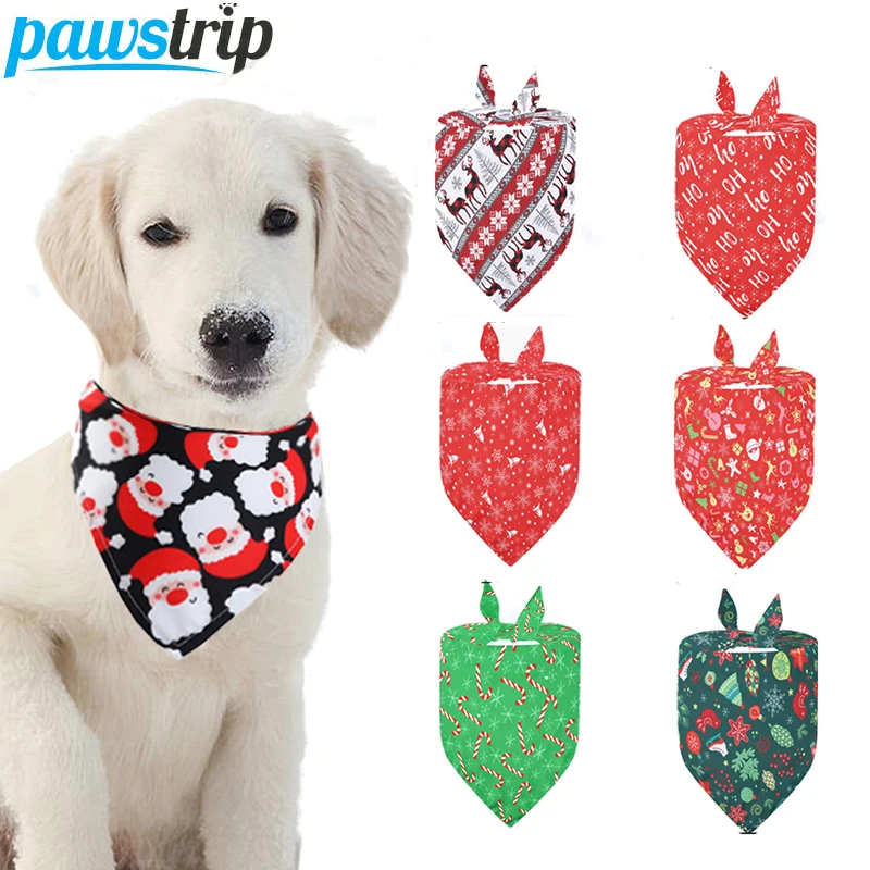 

Christmas Pet Dog Triangle Scarf Adjustable Dog Bandana Puppy Bibs for Small Medium Large Dogs Cats Pet Supplies