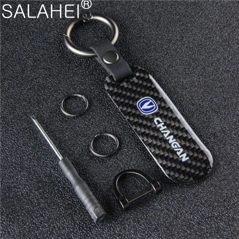 

Carbon Fiber Car Keyring Key Ring For Changan CS75 CS35 Plus CS15 CS95 RAETON CX70 CS55 EADO CX20 Alsvin Keychain Accessories