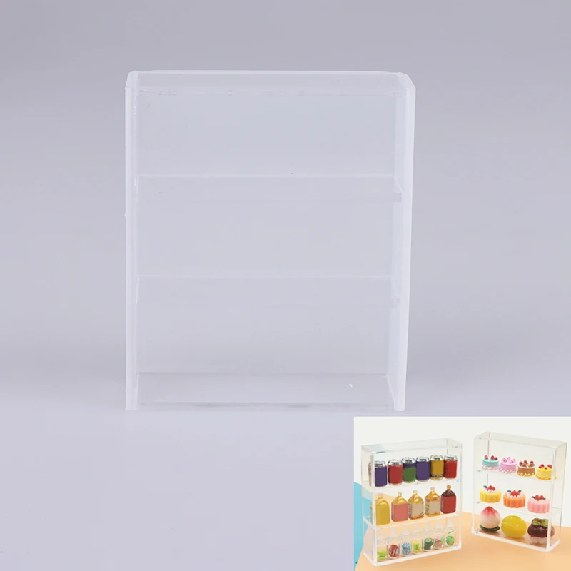 

1:12 Dollhouse Miniature Storage Display Shelf Cake Supermarket Cabinet Model