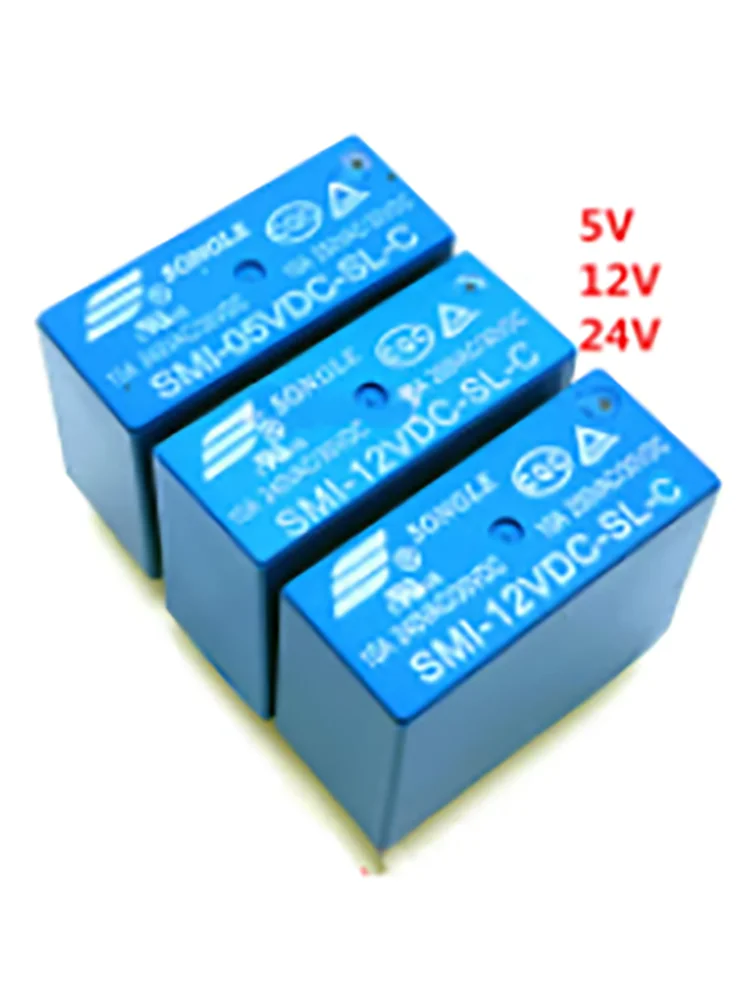 Реле мощности SRS PCB 100 шт. 5 контактов А 10 В 12 24 SMI-05VDC-SL-C SMI-12VDC-SL-C SMI-24VDC-SL-C