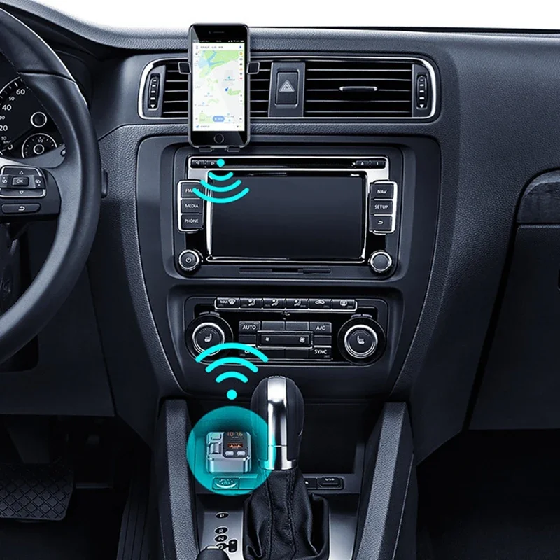 Фото Bluetooth FM-трансмиттер, автомобильное зарядное устройство 20W PD USB-C, быстрое зарядное устройство, автомобильное радио с микрофоном для беспроводных звонков, MP3-плеер №5