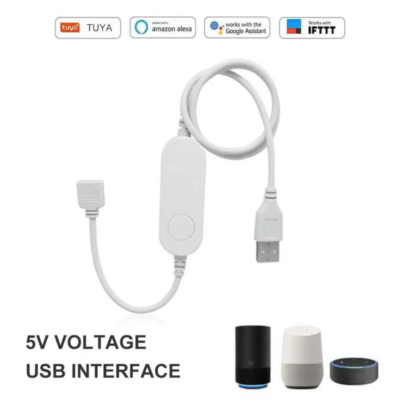 

App Control Led Strip Controller 96w Rgb Led Strip Switch Dimmer Rgb Lamp Controller Zigbee Mini Led Strip Dimmer Switch Alexa