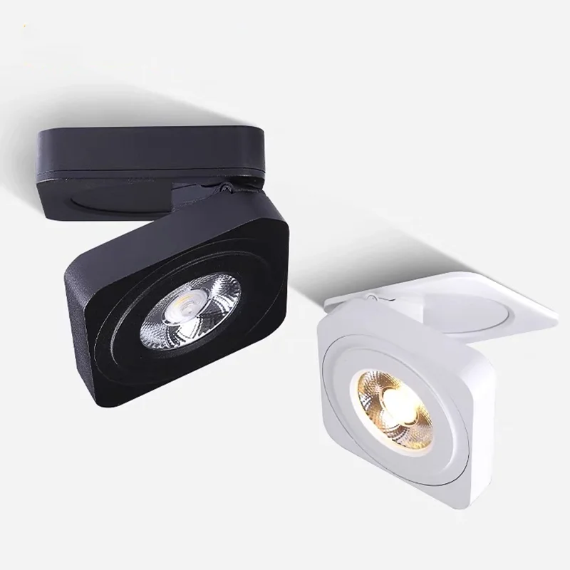 

Embeded/Surface Mounted LED Spot Light 7W10W12W15W AC110V/220V Folding COB Led Ceiling Lamps 360 Degree Rotation Downlights