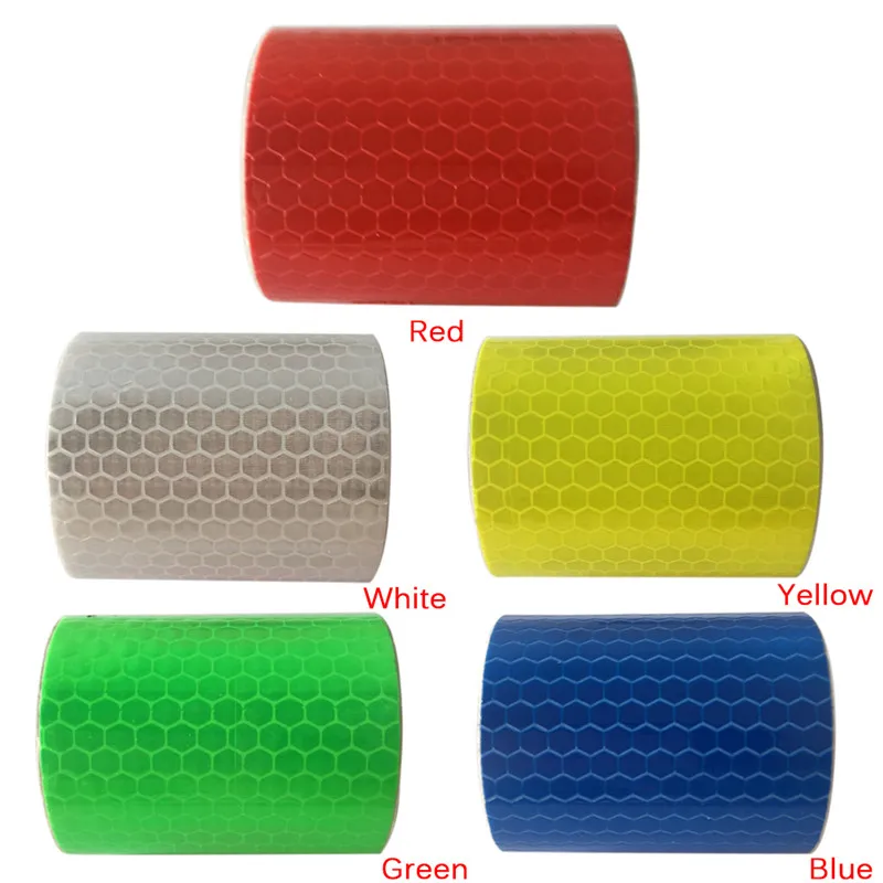 

High Visibility Warning Mark Reflective Tape Car Wheel Rim Shape Safety Reflector Strip Self Adhesive Bike Car Sticker 5 Color