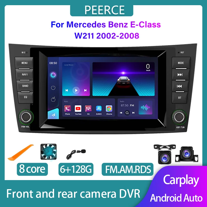 

2 din Screen Multimedia Car Radio dvd MP5 Media Player autoradio carplay Bluetooth USBFor Mercedes Benz C-Class W203 2004-2007
