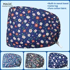 Скрабы женская шапка медсестры с поглощающим пот полотенцем с цветочным принтом из чистого хлопка докторская шапка с пряжкой Баотоу шапки лабораторные шапки