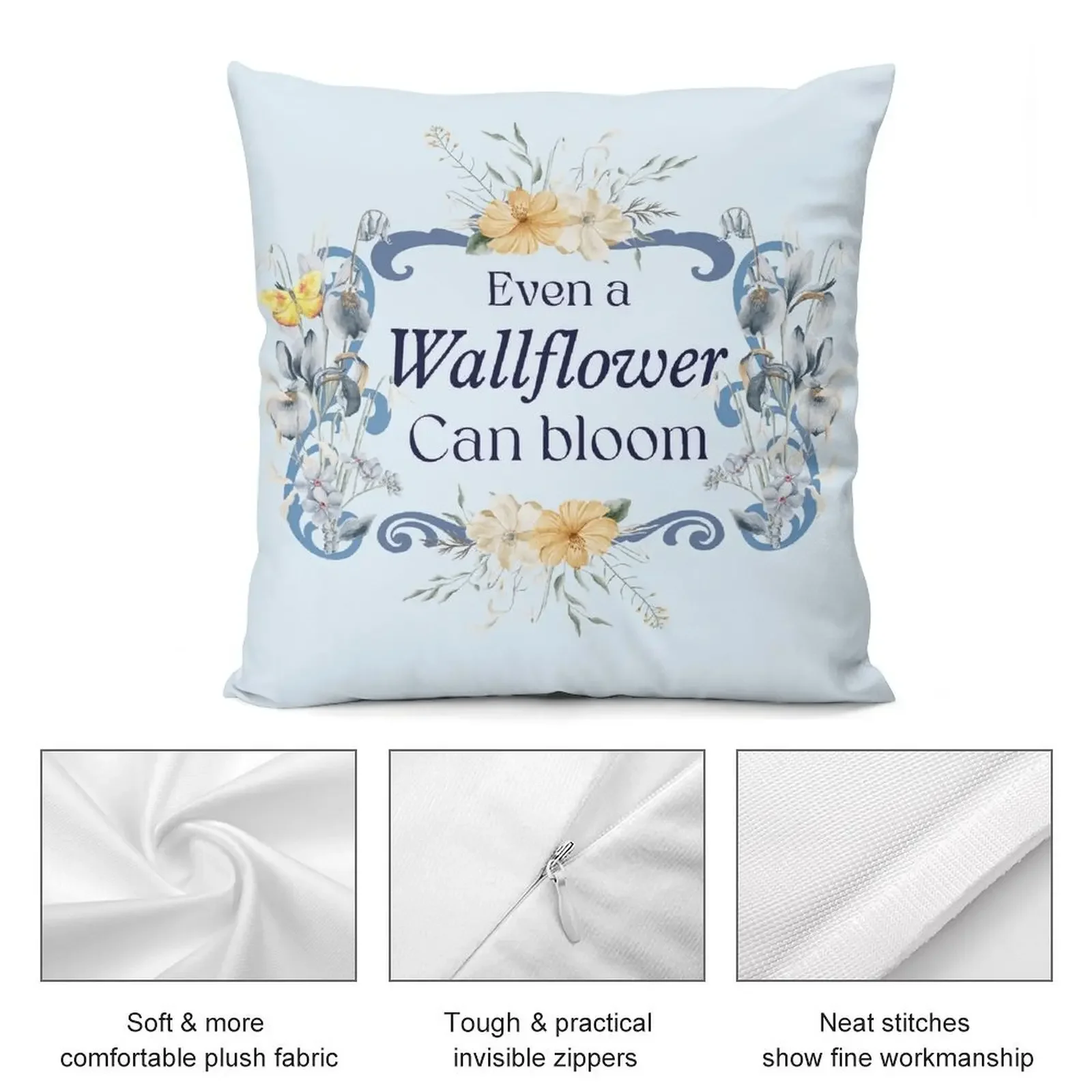 Подушка Even a Wallflower can Bloom роскошные аксессуары для дома подушки дивана декор чехлы