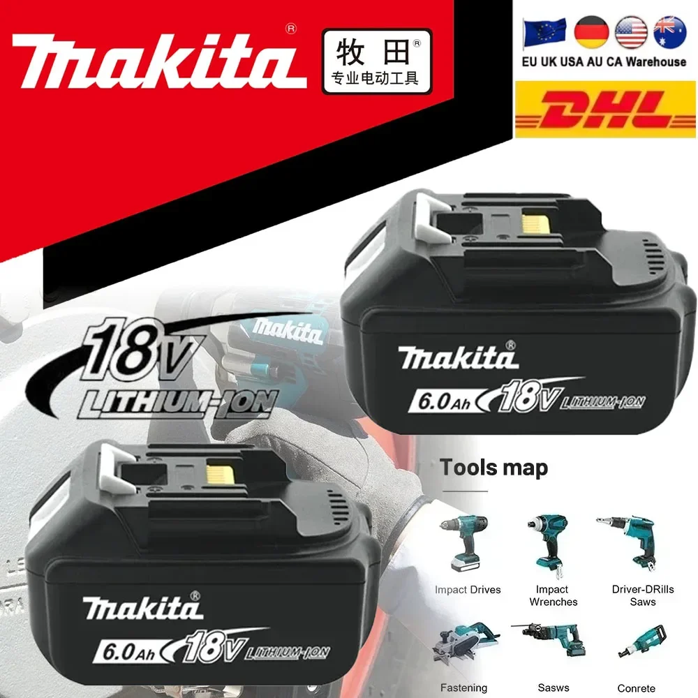 Совершенно новый оригинальный аккумулятор Makita 18 В 6 Ач для инструмента MAKITA BL1830B