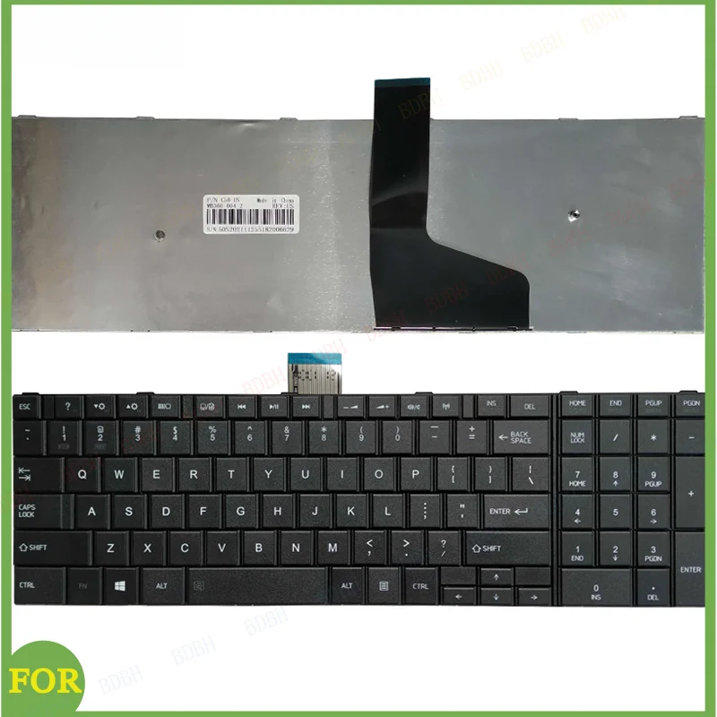 Фото НОВАЯ английская клавиатура для ноутбуков Toshiba Satellite C50-A C50-A506 C50D-A C55T-A C55-A C55D-A (США) №1